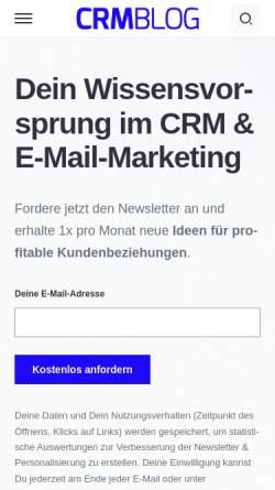 Vorschau der mobilen Webseite www.emailmarketingblog.de, E-Mail Marketing Blog
