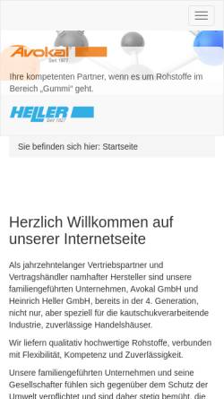Vorschau der mobilen Webseite www.avokal-heller.de, Avokal GmbH, Heinrich Heller GmbH