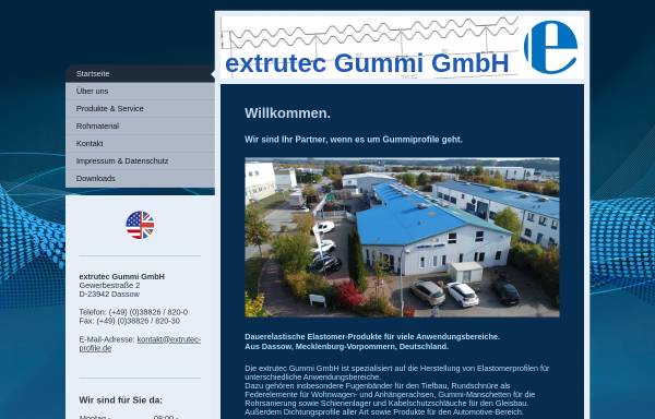Vorschau von www.extrutec.net, Extrutec Gummi GmbH