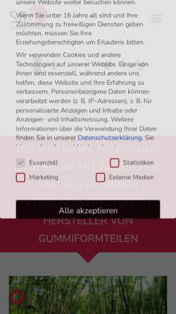 Vorschau der mobilen Webseite www.s-b-g.de, Südbadische Gummiwerke GmbH