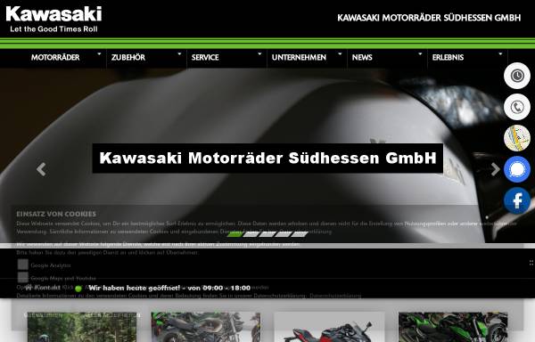 Vorschau von www.kawasaki-weiterstadt.de, Kawasaki Motorräder Südhessen GmbH