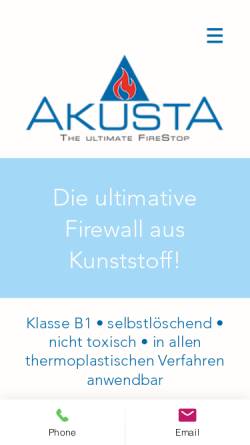 Vorschau der mobilen Webseite akusta.de, AkuSta - Uwe Stadter