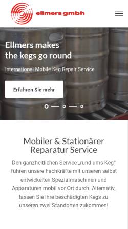 Vorschau der mobilen Webseite www.ellmers.de, Ellmers GmbH