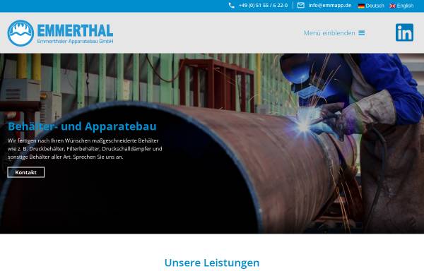 Vorschau von www.emmapp.de, Emmerthaler Apparatebau GmbH