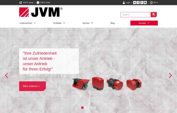 Vorschau von www.j-vm.com, JVM Antriebe GmbH + Co.KG
