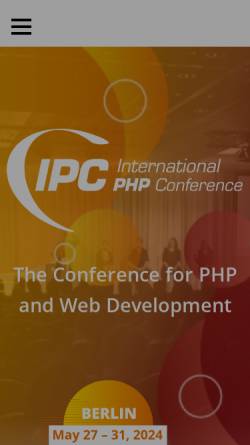 Vorschau der mobilen Webseite phpconference.com, International PHP Conference