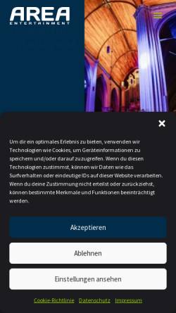 Vorschau der mobilen Webseite area-entertainment.de, Area Entertainment GbR