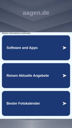Vorschau der mobilen Webseite www.aagen.de, AAGen-ITC Software