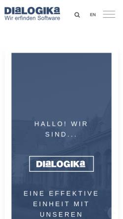 Vorschau der mobilen Webseite www.dialogika.de, Dialogika GmbH