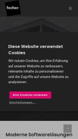 Vorschau der mobilen Webseite www.fecher.de, fecher GmbH