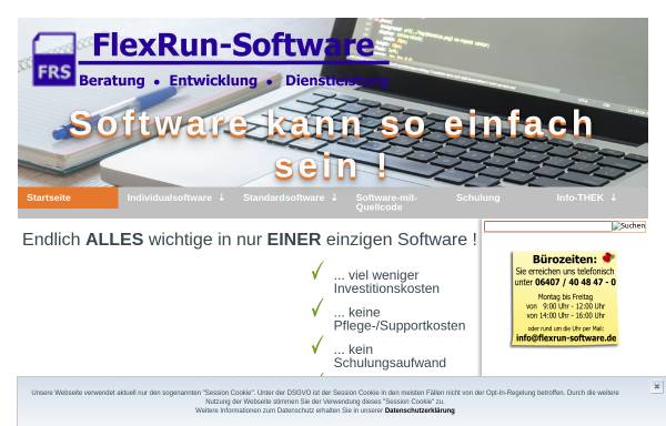 Vorschau von www.flexrun-software.de, FlexRun-Software Reiner Heuser