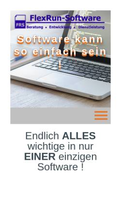 Vorschau der mobilen Webseite www.flexrun-software.de, FlexRun-Software Reiner Heuser