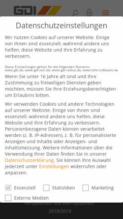 Vorschau der mobilen Webseite www.gdi.de, Gesellschaft für Datentechnik und Informationssysteme mbH