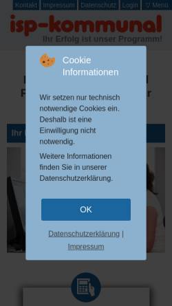 Vorschau der mobilen Webseite isp-kommunal.de, ISP-Insoft GmbH