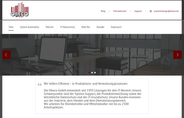 Vorschau von www.obeco.de, Obeco GmbH