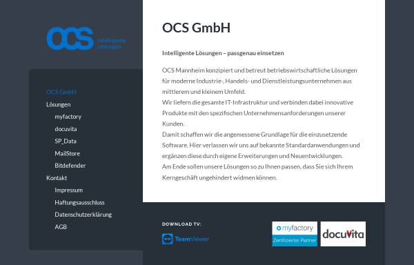 Vorschau von www.ocsgmbh.de, OCS Gesellschaft für EDV-Dienstleistungen mbH