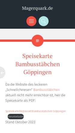 Vorschau der mobilen Webseite magerquark.de, Uwi live