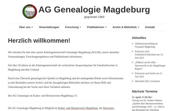 Vorschau von www.genealogienetz.de, Arbeitsgemeinschaft Genealogie/Familienforschung Magdeburg