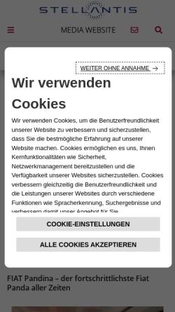 Vorschau der mobilen Webseite www.fiatpress.de, Alfaromeo