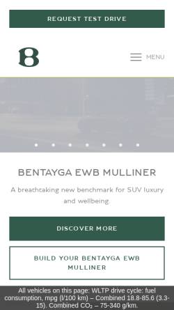 Vorschau der mobilen Webseite www.bentleymotors.com, Bentley