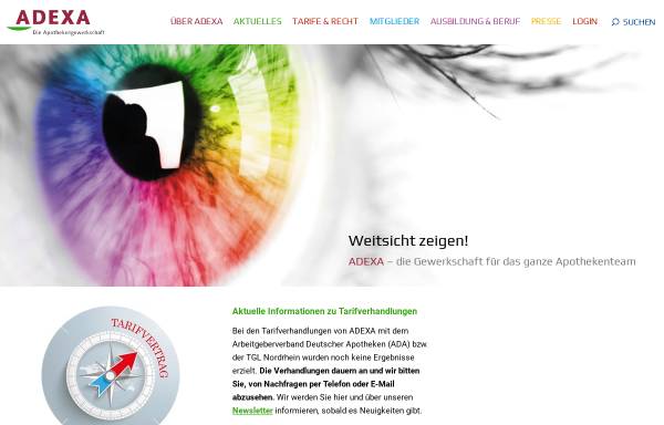 Vorschau von www.adexa-online.de, Adexa - Die Apothekengewerkschaft