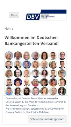 Vorschau der mobilen Webseite www.dbv-gewerkschaft.de, Deutscher Bankangestellten Verband [DBV]