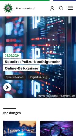 Vorschau der mobilen Webseite www.gdp.de, Gewerkschaft der Polizei [GdP] - Bundespolizei