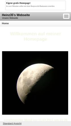 Vorschau der mobilen Webseite heinz35.beepworld.de, Heinz
