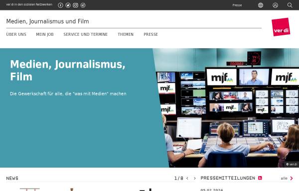 Vorschau von medien-kunst-industrie.verdi.de, ver.di - Vereinte Dienstleistungsgewerkschaft e.V. - Medien, Kunst und Industrie