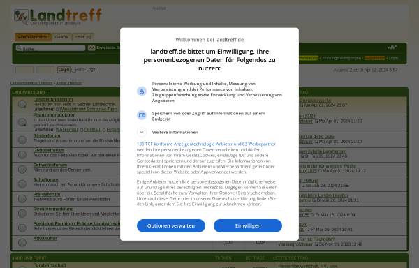 Vorschau von www.landtreff.de, Landtreff - Die Landcommunity