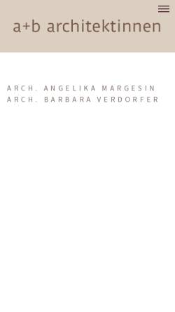 Vorschau der mobilen Webseite www.arch-ab.it, Margesin, Angelika; Verdorfer, Barbara