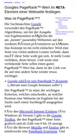 Vorschau der mobilen Webseite www.larskasper.de, Google-PageRank selbst festlegen