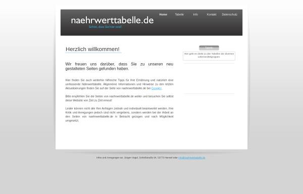 Vorschau von www.naehrwerttabelle.de, Naehrwerttabelle.de