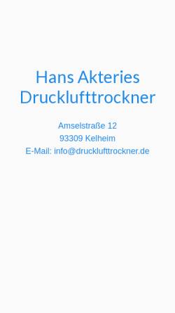 Vorschau der mobilen Webseite drucklufttrockner.de, Hans Akteries