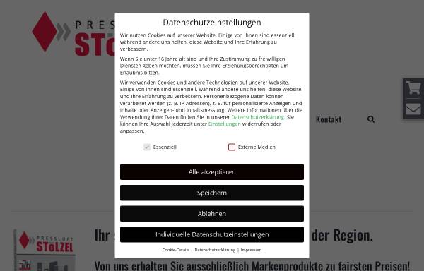 Vorschau von www.pressluft-stoelzel.de, Preßluft Stölzel KG