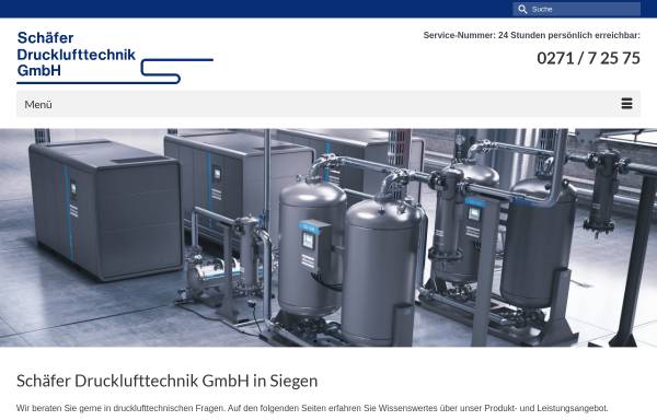 Vorschau von www.schaefer-druckluft.de, Schäfer Drucklufttechnik GmbH