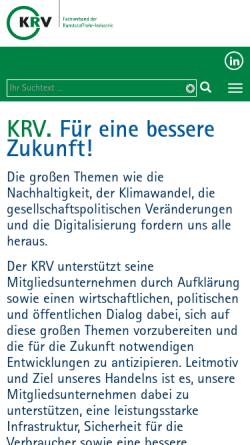 Vorschau der mobilen Webseite www.krv.de, KRV - Kunststoffrohrverband e.V.