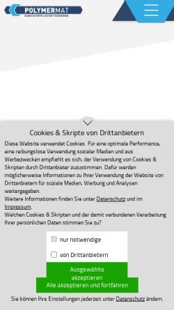 Vorschau der mobilen Webseite polymermat.de, PolymerMat e.V.