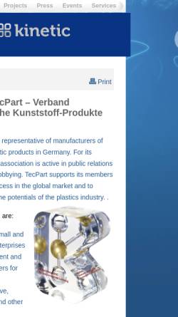 Vorschau der mobilen Webseite www.tecpart.de, TecPart - Fachverband Technische Teile e. V.