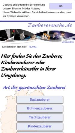 Vorschau der mobilen Webseite www.zauberersuche.de, Zauberersuche