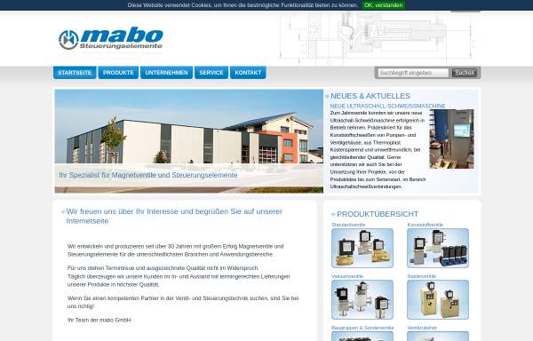 Vorschau von www.mabo-steuerungselemente.de, Mabo GmbH