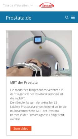Vorschau der mobilen Webseite www.prostata.de, Prostata.de