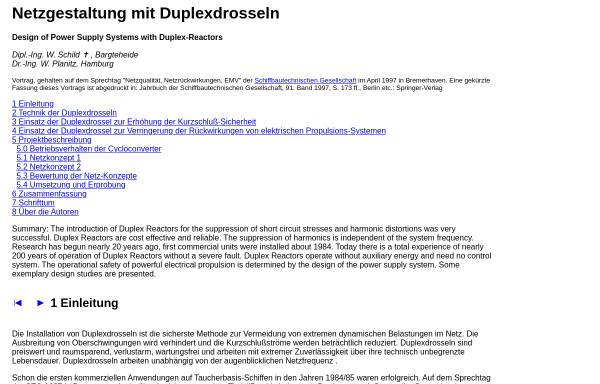 Vorschau von www.schild.net, Netzgestaltung mit Duplexdrosseln