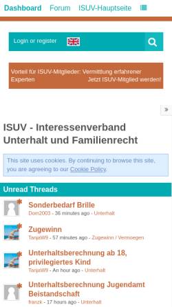 Vorschau der mobilen Webseite forum.isuv-online.de, Familienrechts-Forum des ISUV e.V.