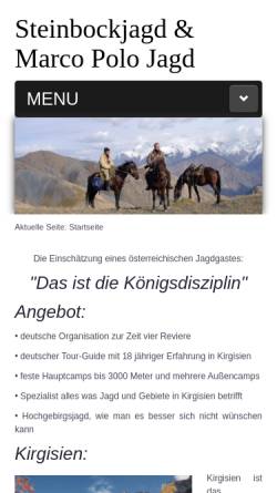 Vorschau der mobilen Webseite www.steinbockjagd.de, OcOO Mountain-Tour-Tallas