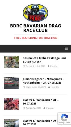Vorschau der mobilen Webseite www.bdrc.de, Bavarian Drag Race Club