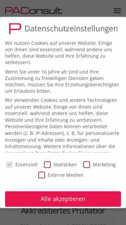 Vorschau der mobilen Webseite www.baumusterpruefung.de, Paconsult GmbH