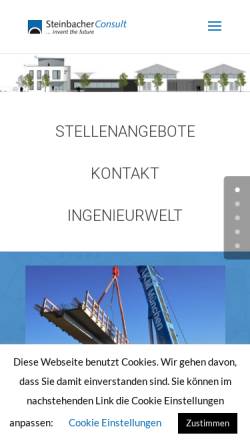 Vorschau der mobilen Webseite www.steinbacher-consult.com, Steinbacher-Consult GmbH & Co. KG