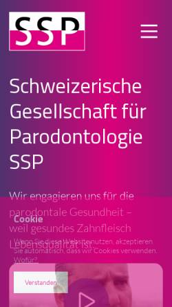 Vorschau der mobilen Webseite parodontologie.ch, SSP - Schweizerische Gesellschaft für Parodontologie