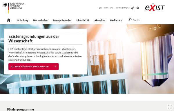 Vorschau von www.exist.de, EXIST – Existenzgründungen aus der Wissenschaft